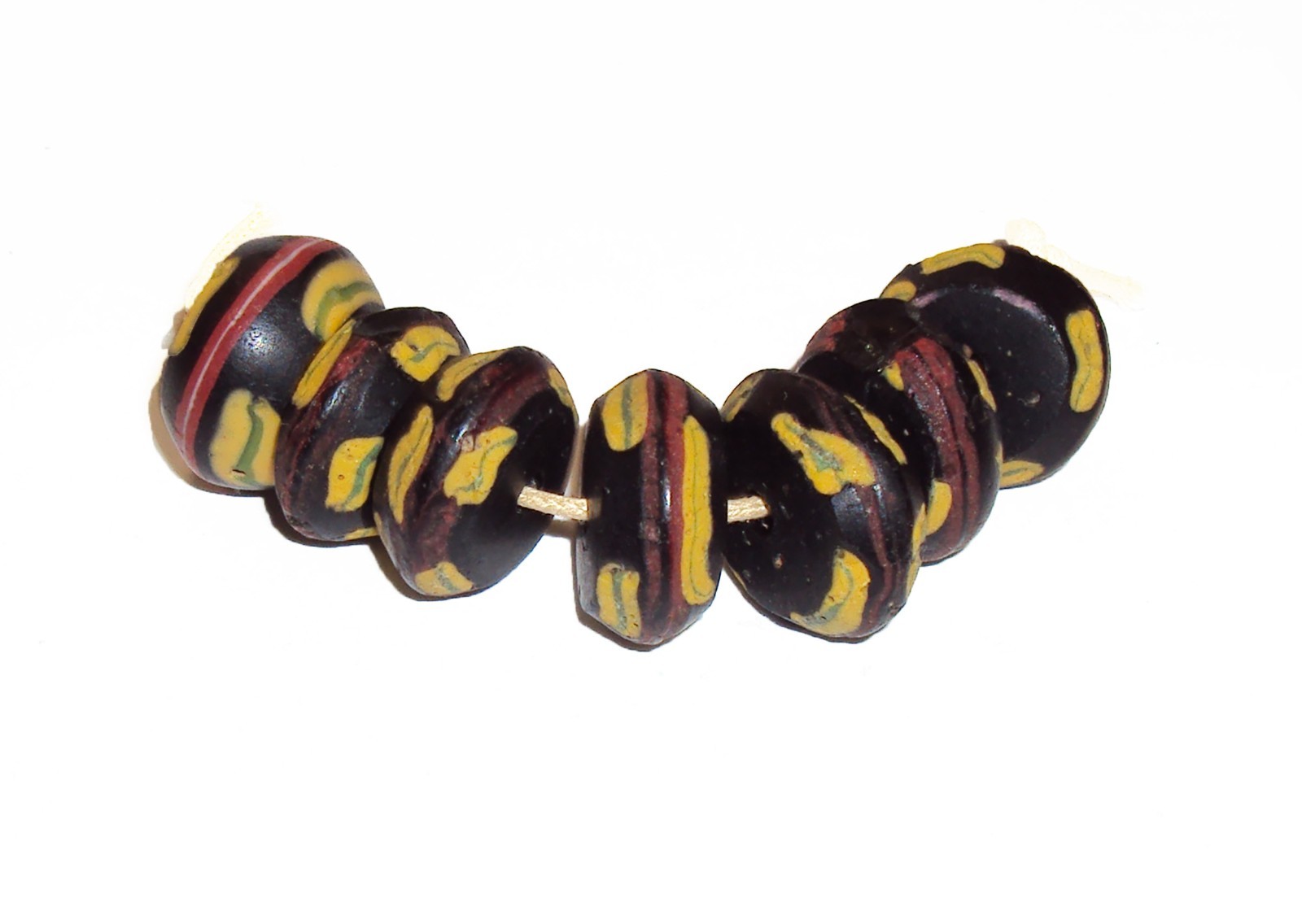 African Trade Venetian Snake King Tire Wheel Beads
