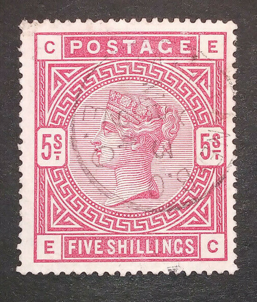 GB 1883-84 5s Superb Mark Lane B.O. CDS Fine Used