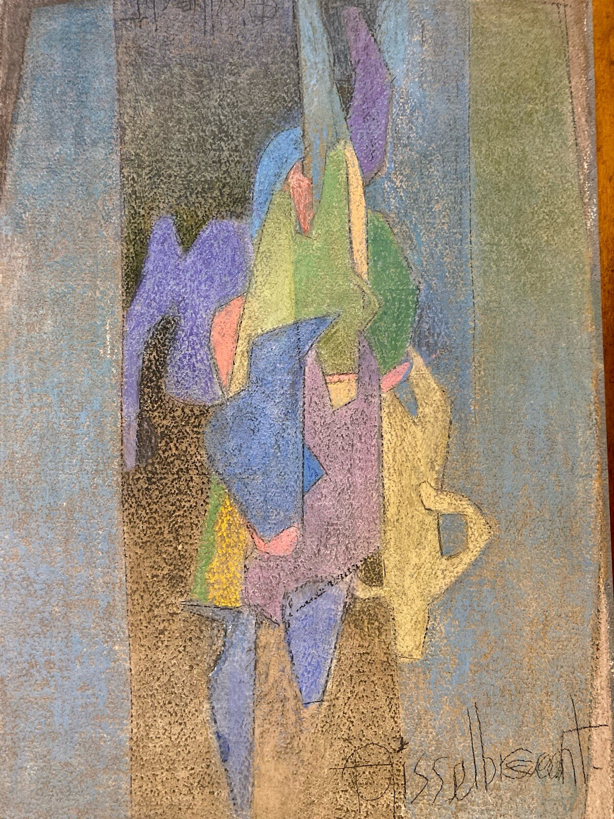 Très Beau Dessin Expressionisme 1997 Frederic Gisselbrecht Expressioniste Art