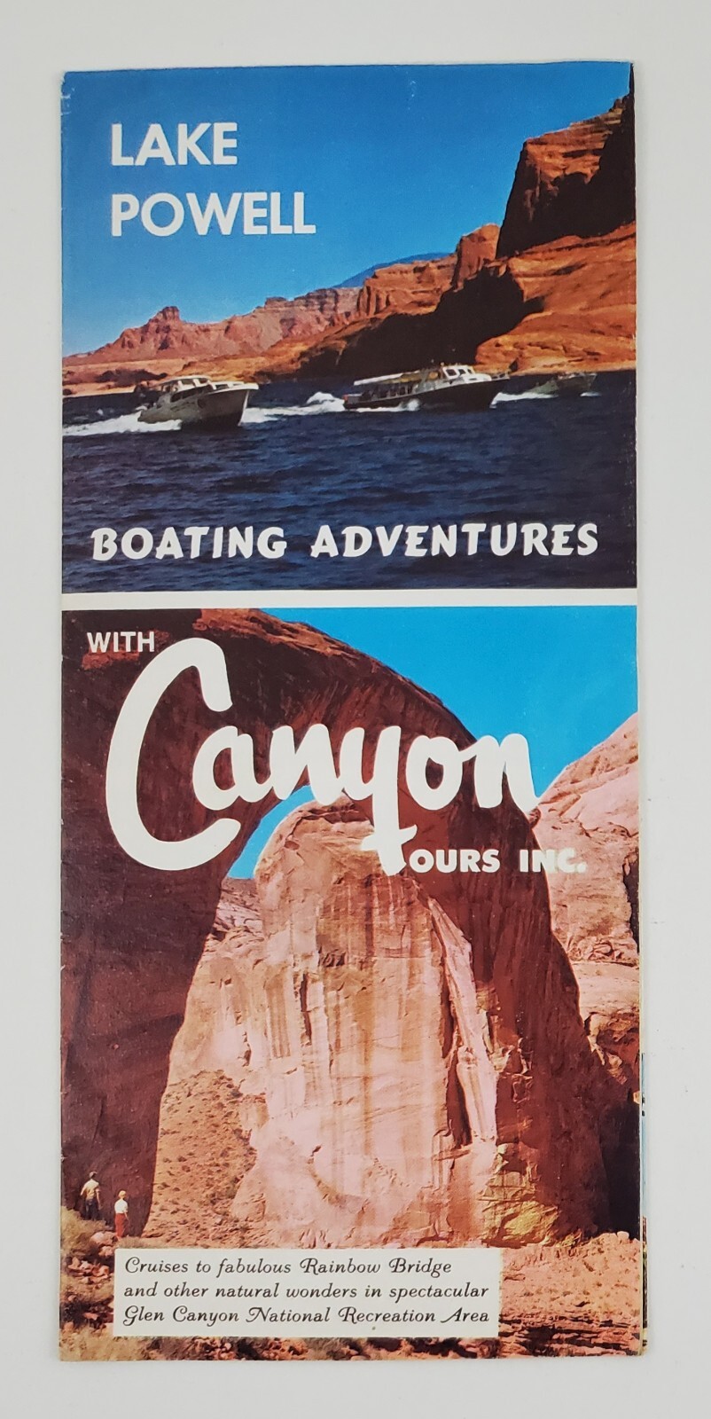 1960s Lake Powell Wahweap Page AZ Canyon Tours Boating Vintage Travel Brochure