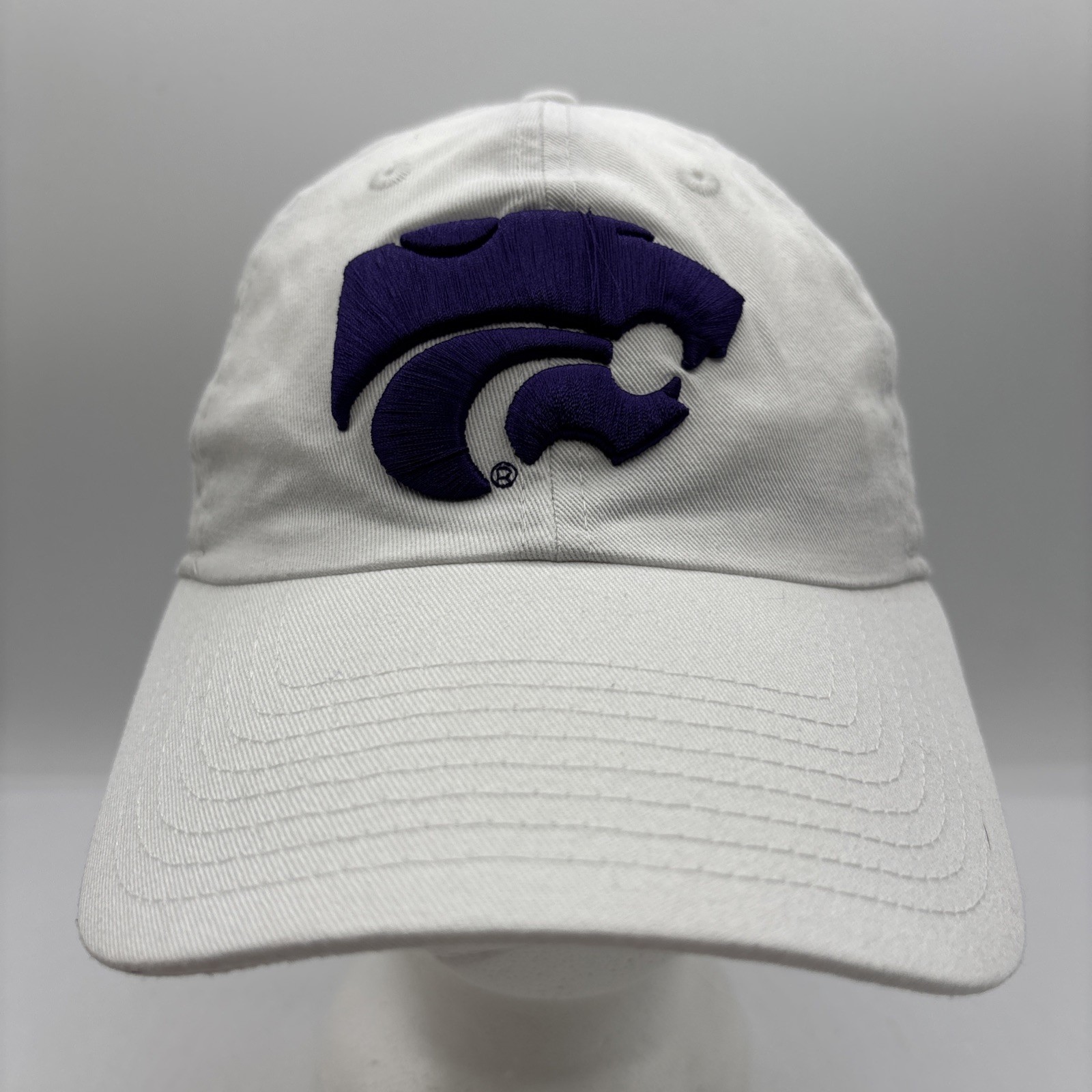 Kansas State Wildcats NCAA New Era White/Purple Embroidered Logo Strapback Hat