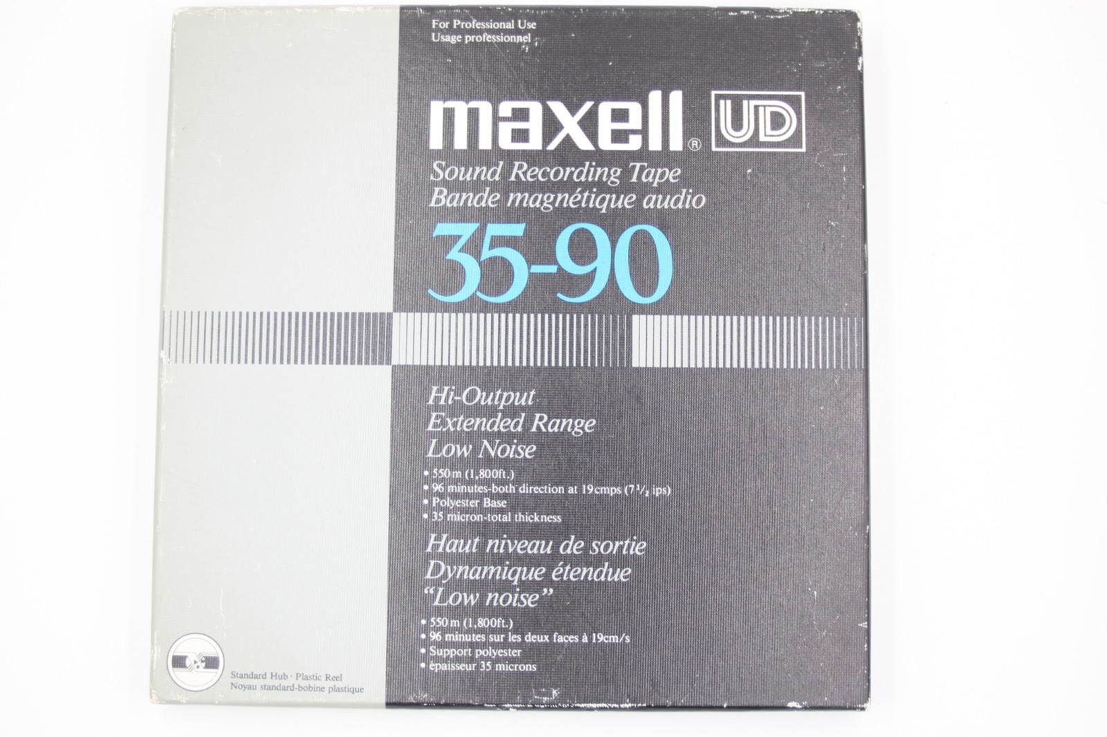 Maxell UD 35-90 Reel to Reel Audio Tape 7" 550m 1800ft Hi-Output Japan Boxed