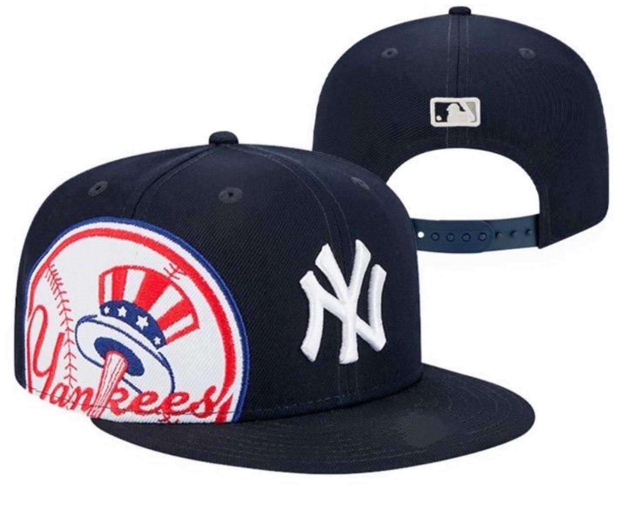 New York Yankees Snapback Hat Navy Adjustable Flat Bill Baseball Cap