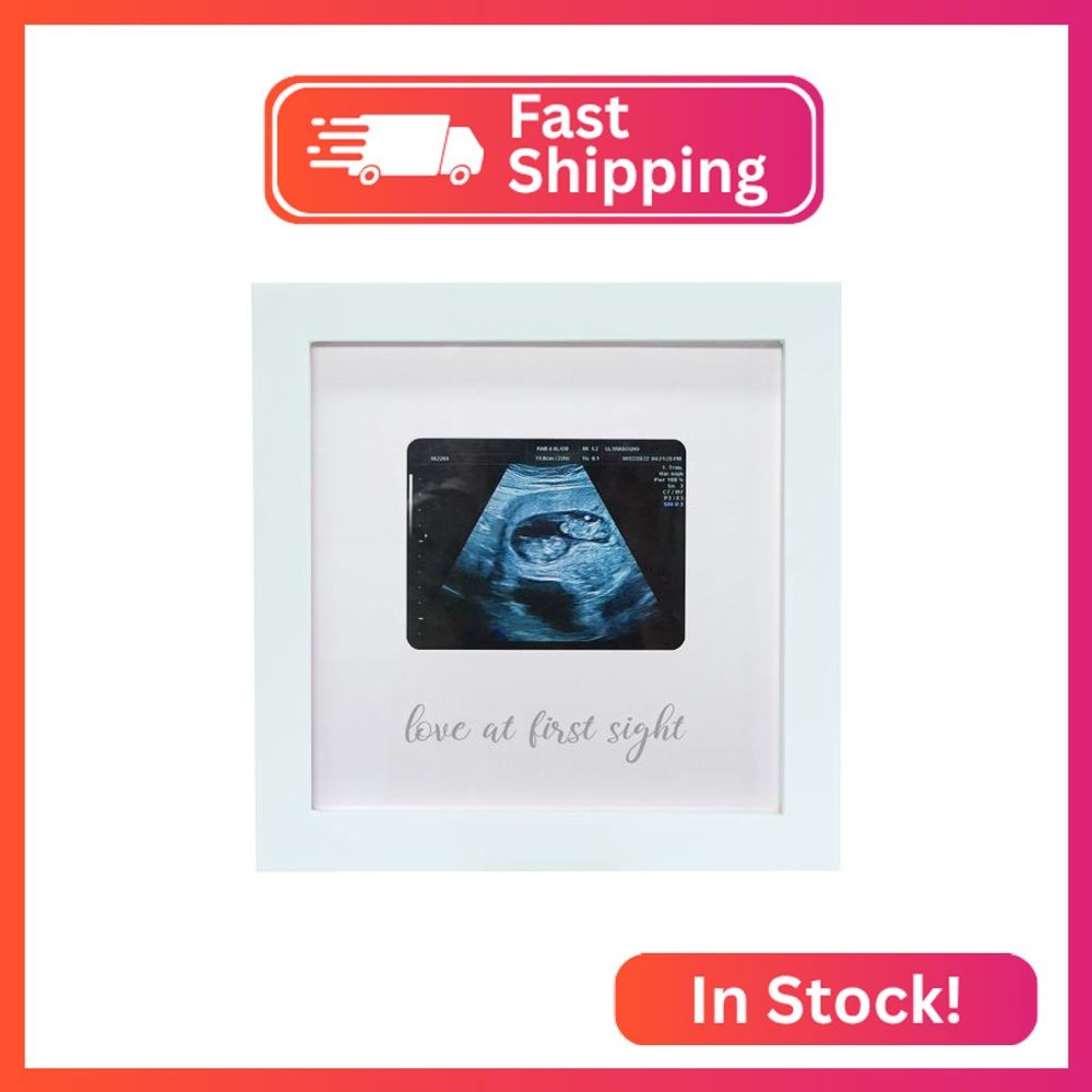 HAMUIERS Love at First Sight Ultrasound Picture Frames, Sonogram Picture Frame, 