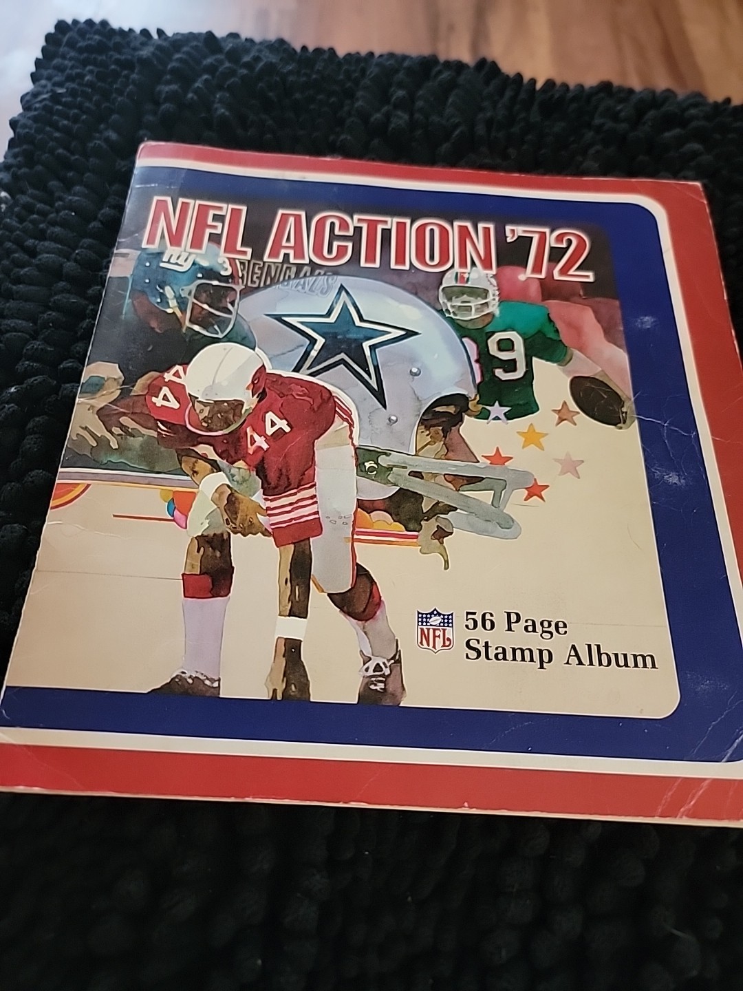 VTG 1972 SUNOCO NFL ACTION 56 PAGE STAMP ALBUM Missing  Stickers
