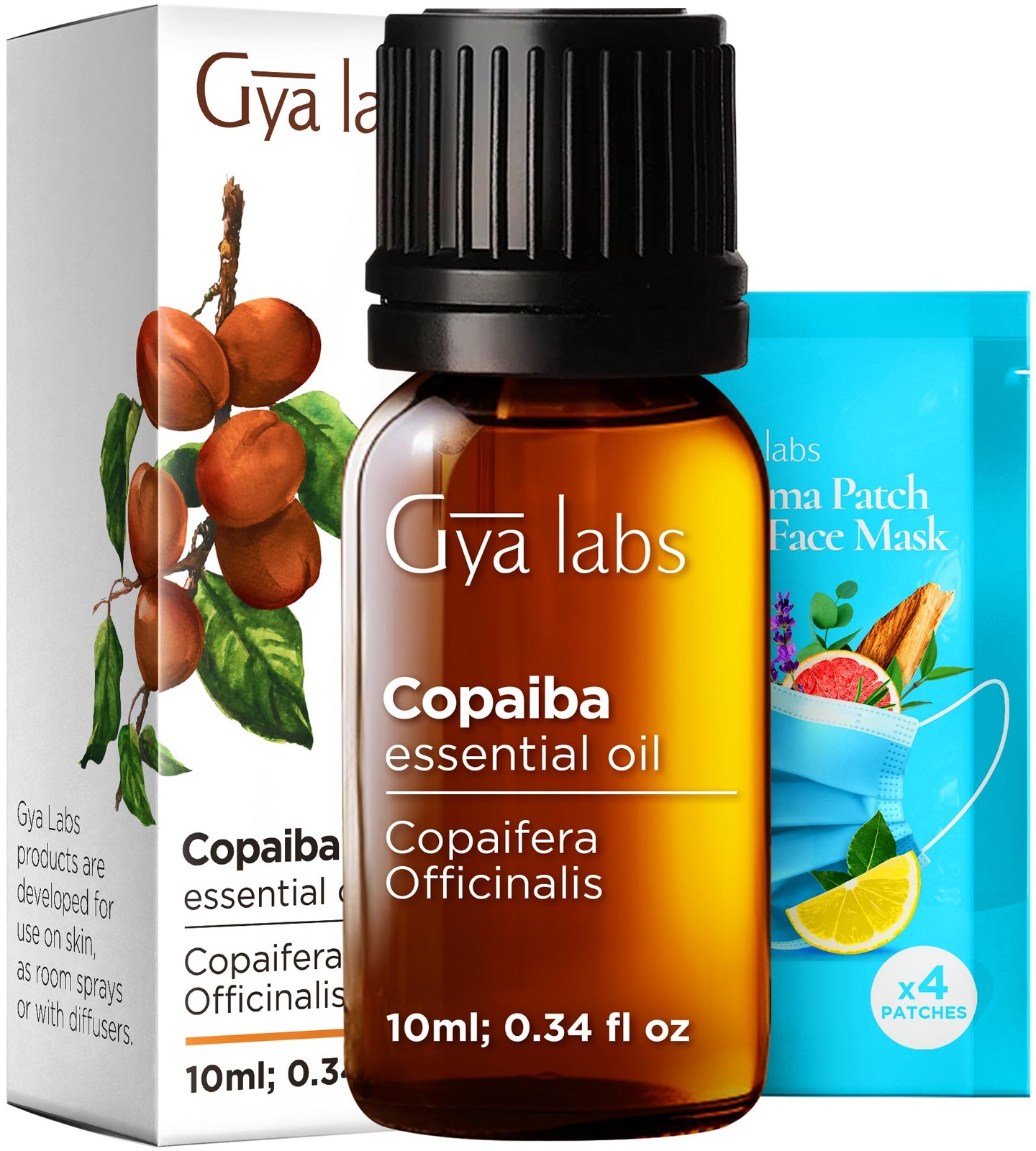 Gya Labs Copaiba Essential Oil  0.34 Fl Oz  for Hair, Skin, Diffuser, Aromath...
