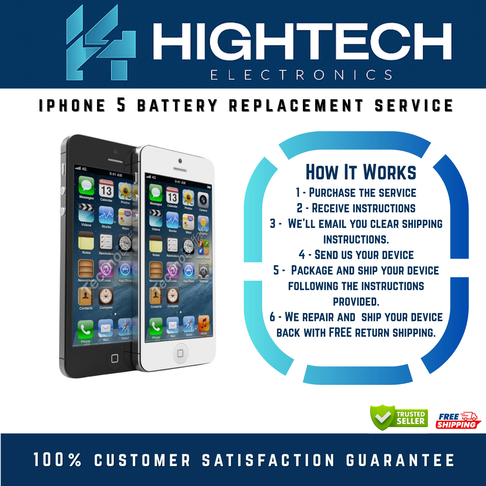 iPhone 5 Battery Replacement Service 🔋 | USA Seller | Fast & Reliable Repair