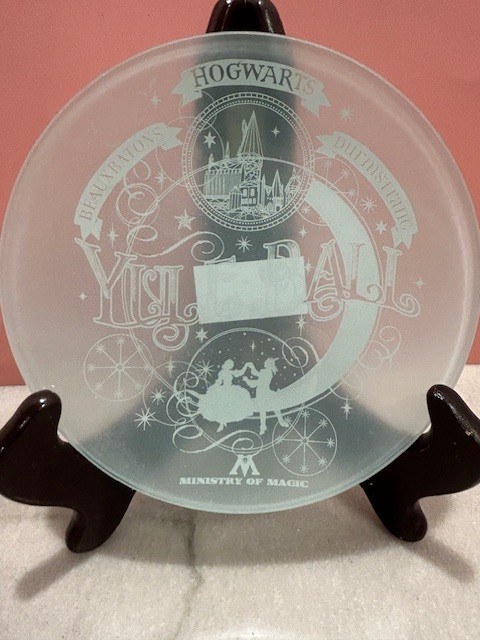 Harry Potter Yule Ball Etched Glass Commemorative Plate Wizarding World NEW