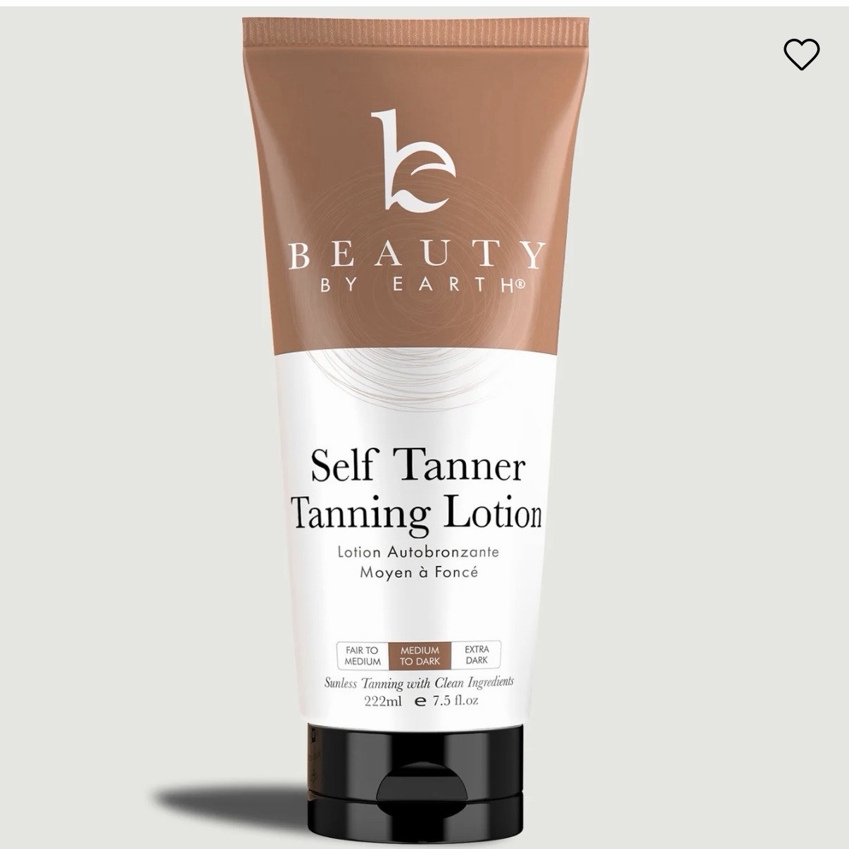 Beauty by Earth Self Tanning Lotion – Sunless Tanner (Medium to Dark Skin) 7.5oz