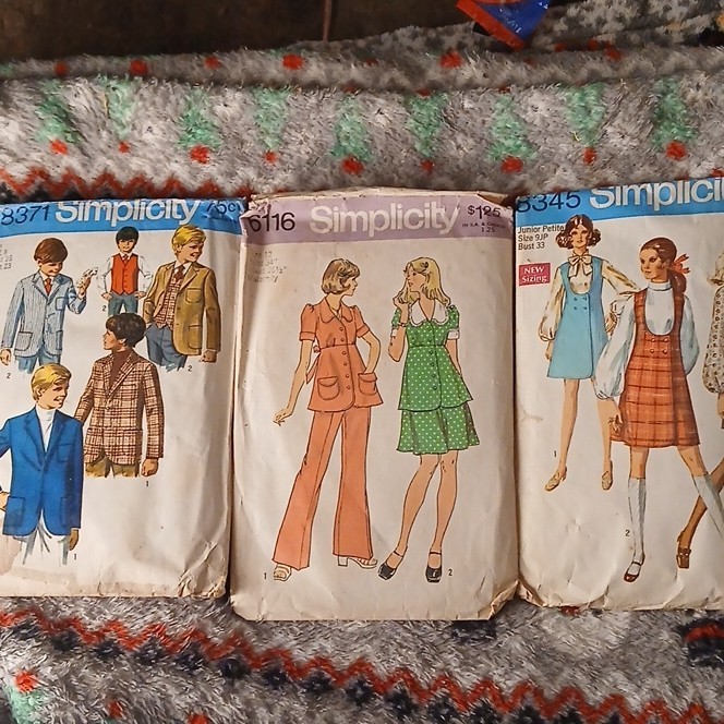 Simplicity Sewing Patterns 8371 Jacket, 6116 Maternity, 8345 Jumper Blouse lot