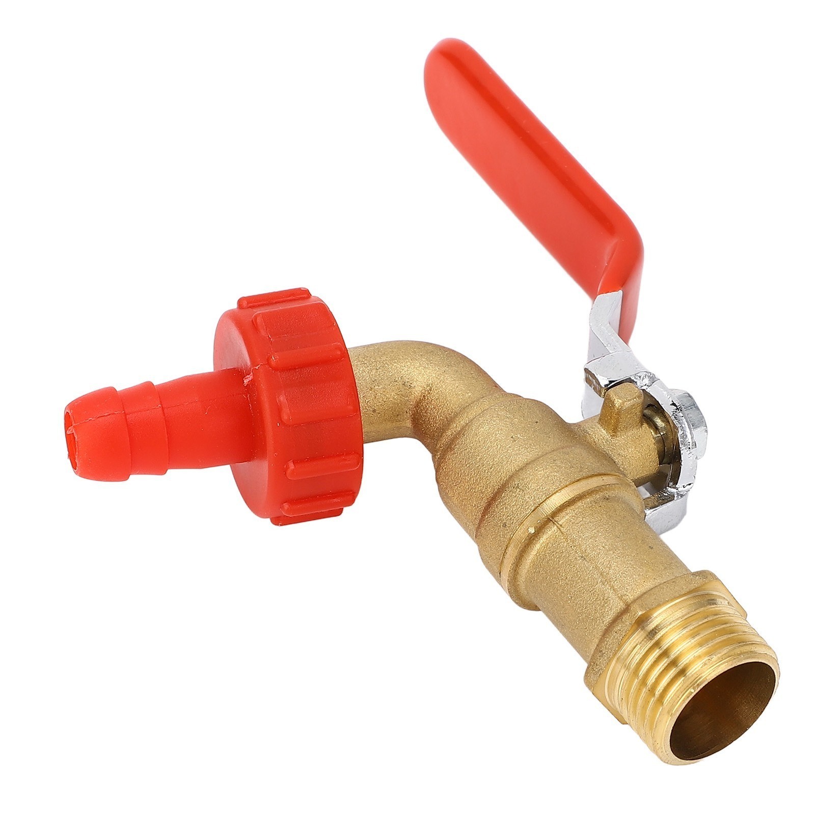 Irrigation Hose Bibb Male Brass Water Valve Quick Opening Inlet G1/2in(DN15)