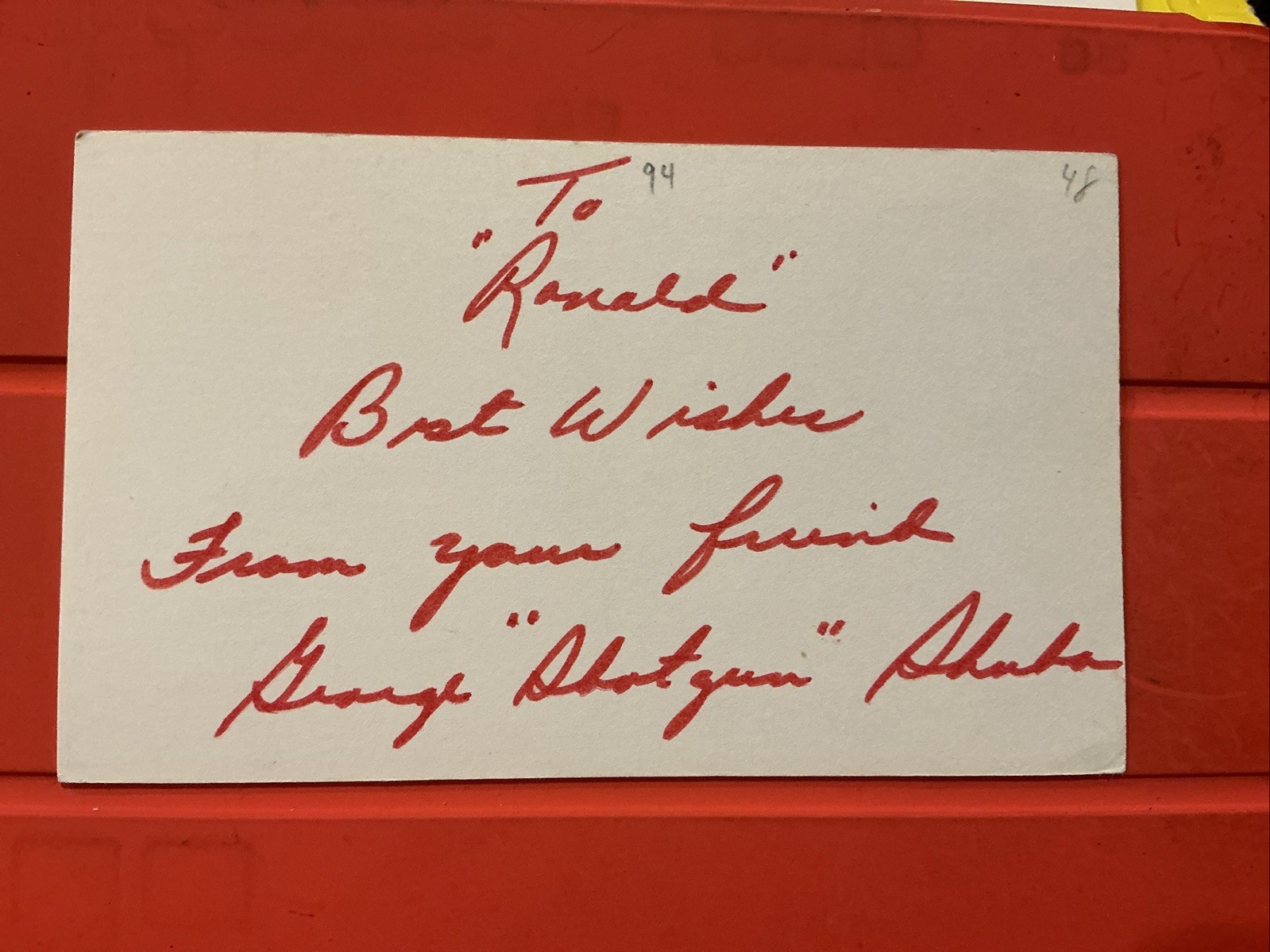 George “ Shotgun” Shuba 🔥🔥MLB: 1948 Brooklyn Dodgers 🔥🔥RARE Autograph⚾️⚾️