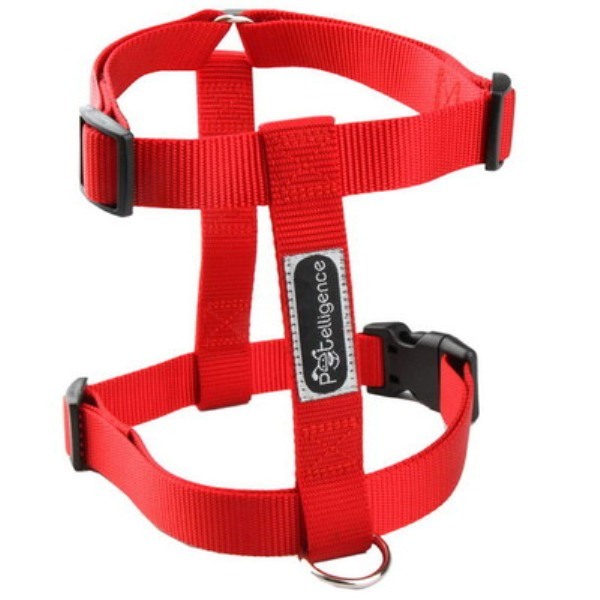 NEW WHOLESALE LOT OF 10 DOG NYLON HARNESSES  SIZE MEDIUM  COLOR RED