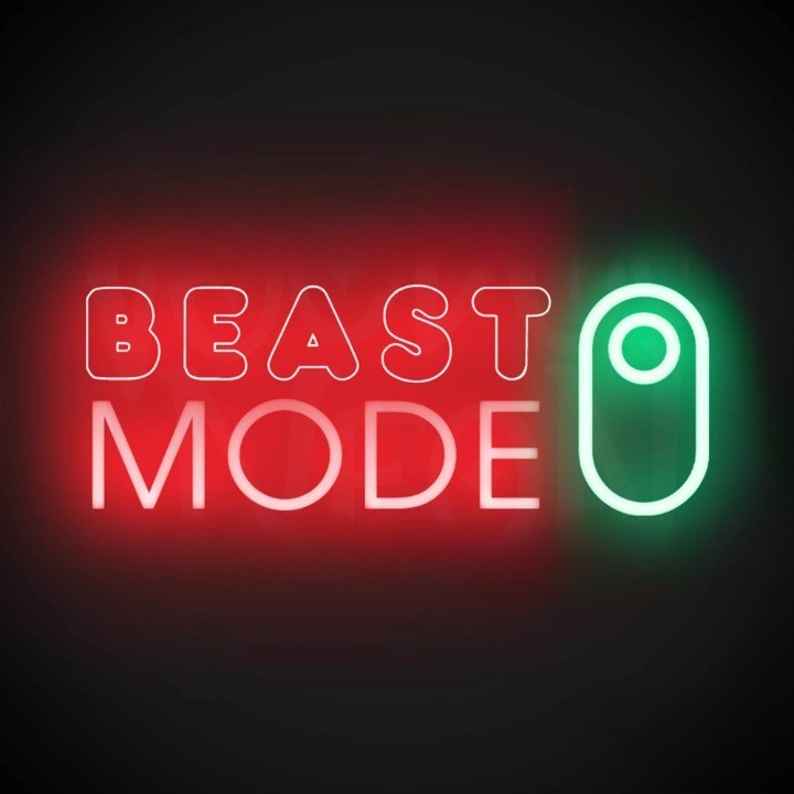 Beast Mode ON Flex Neon Sign 30"x11" Light Man Cave Display Game Room Wall Decor