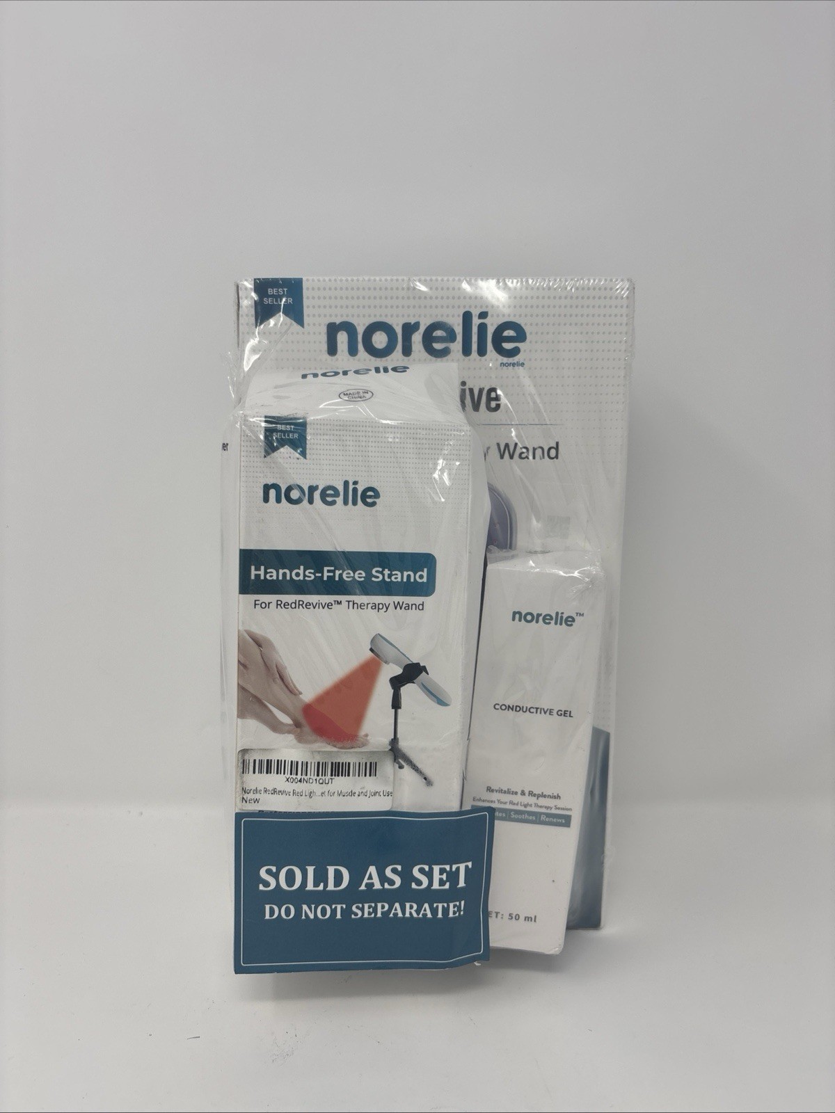 Norelie RedRevive Cold Laser Therapy Wand, Stand & Conductive Gel Bundle Set NEW