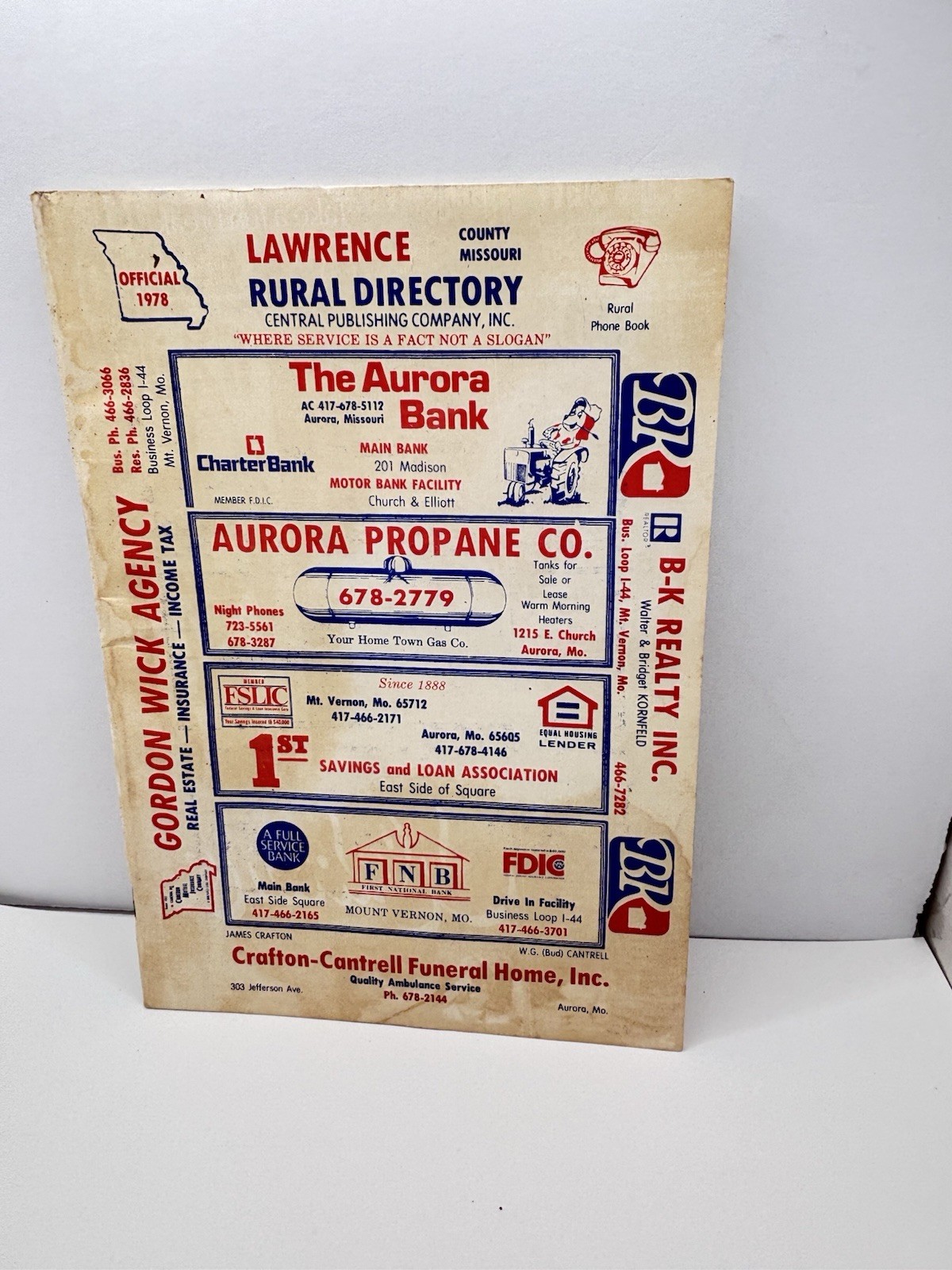1970s Lawrence County Missouri Directory Map And Ads