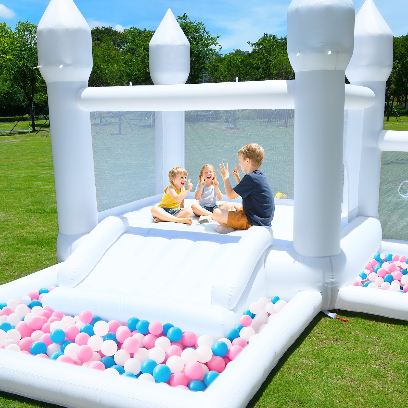 13x12.3x8.3ft Commercial Bounce Castle Large Outdoor Jumping Bouncy House Slide