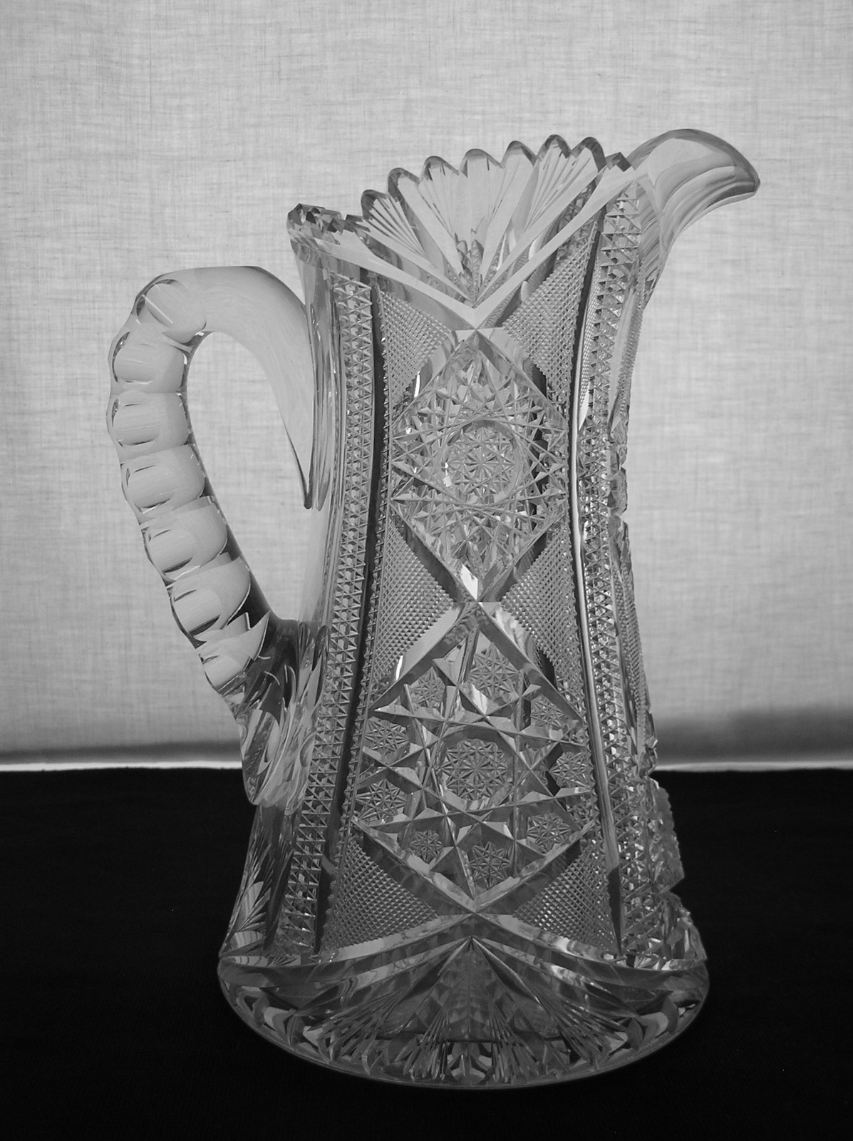 American Brilliant Cut Glass 1876-1916 Blackmer Columbia pattern classic pitcher