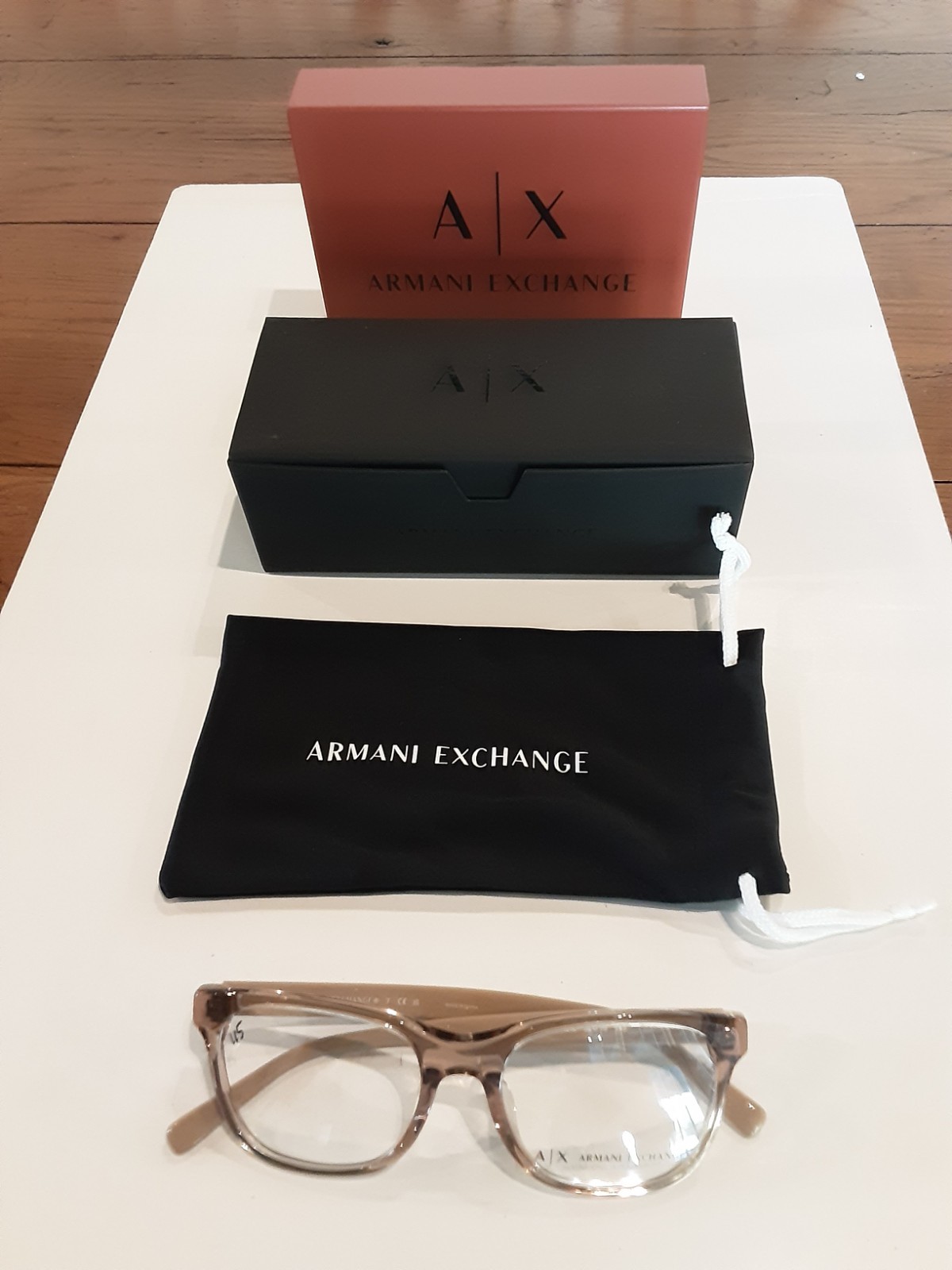 Armani Exchange AX 3057F 8240 Eyeglass Frames Beige 52-18-145 ☆Adjustment Needed