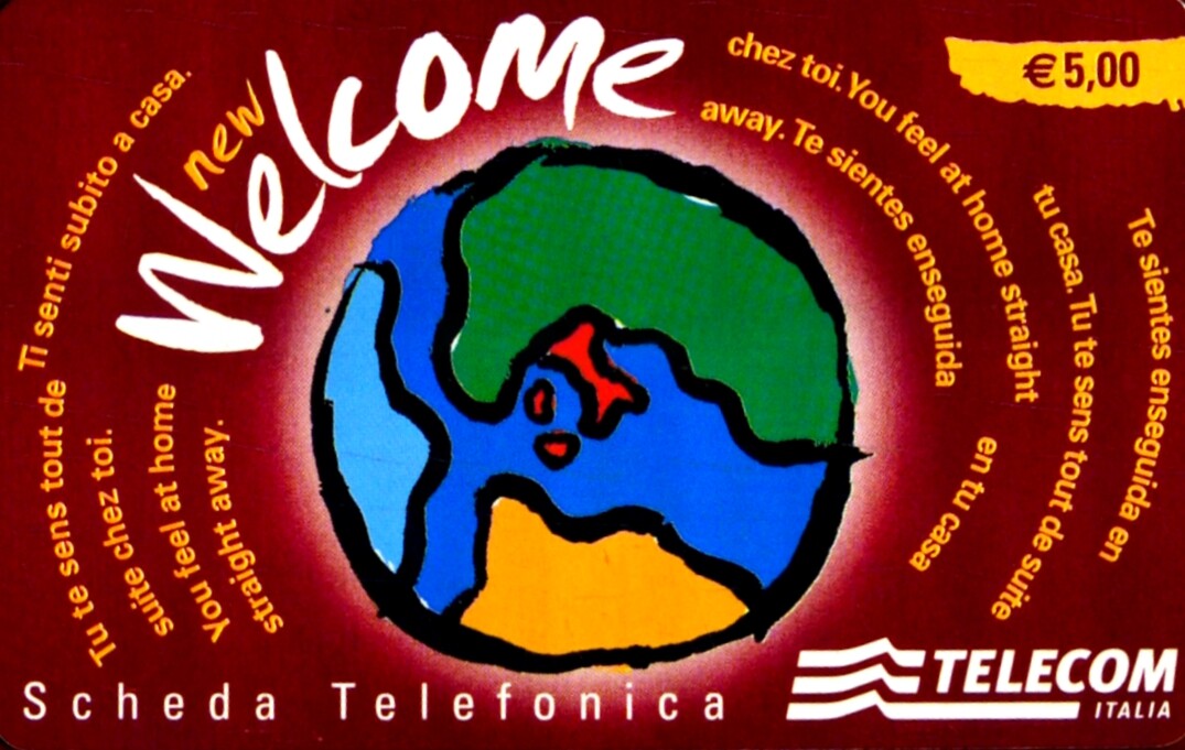 C&C 6155 Used Telephone Card Welcome Vinaccia WEQ