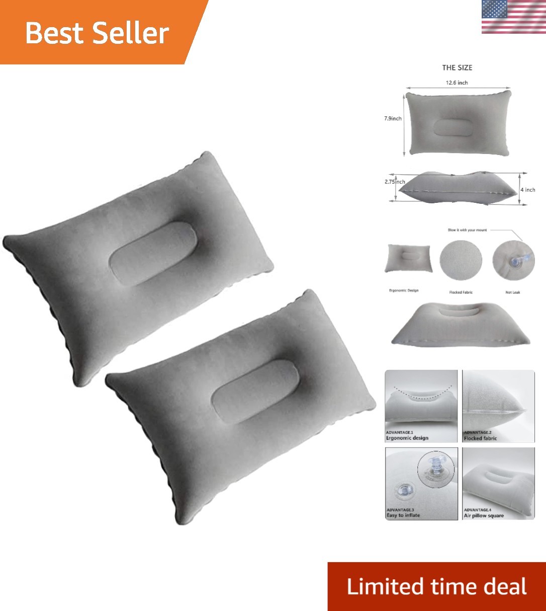 Travel-Friendly Ultralight Inflatable Pillows - Perfect for Napping Anywhere