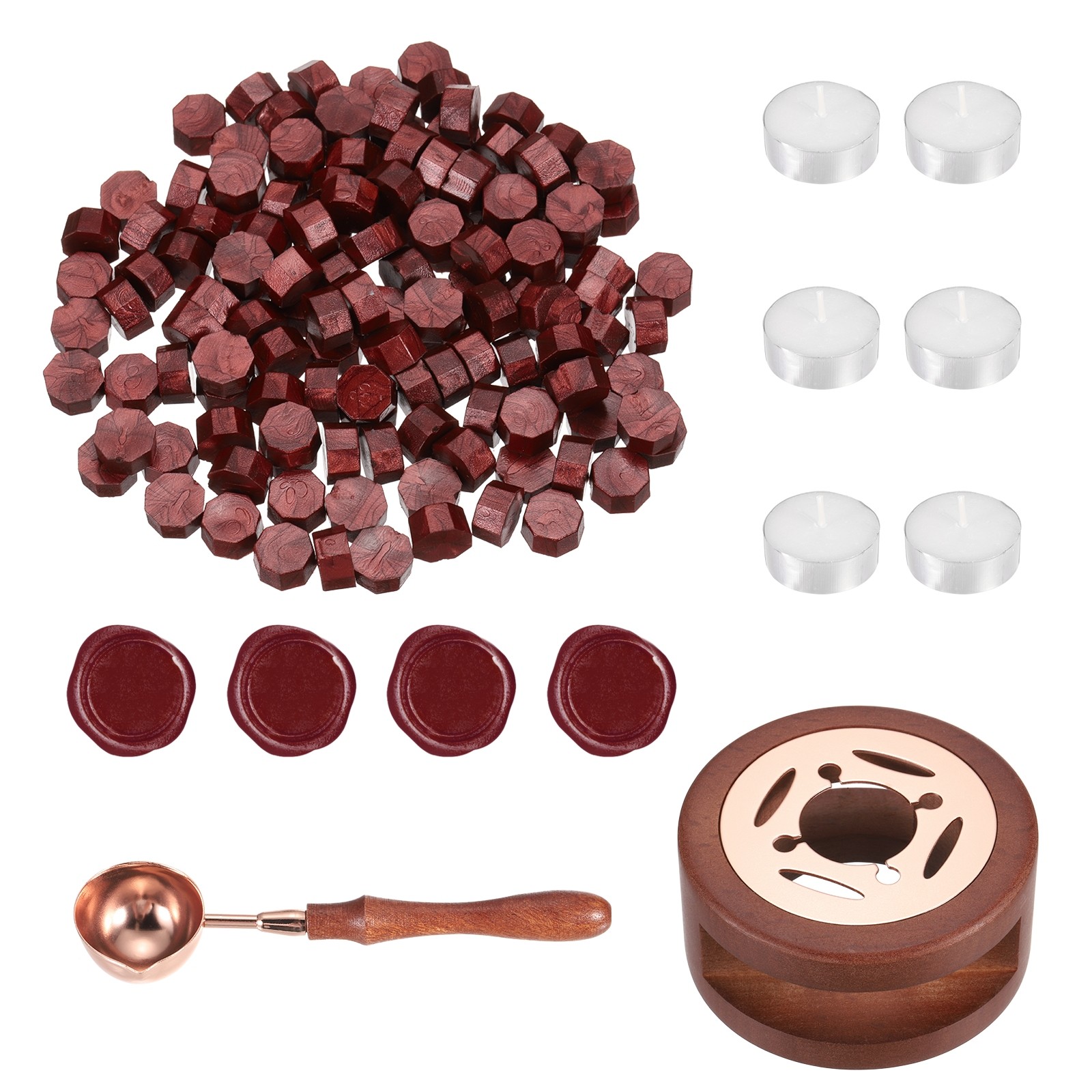 Wax Seal Kit, 150 Wax Beads, Candles, New Wine Red