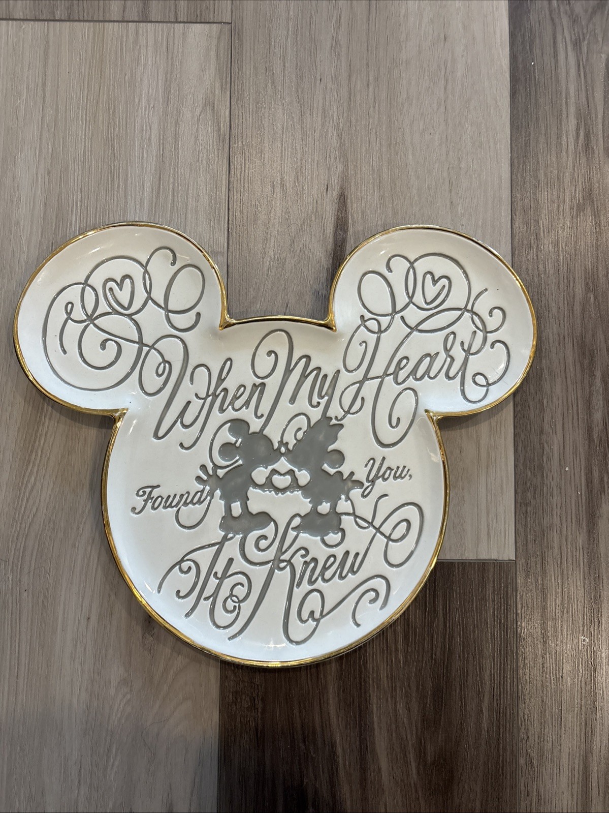 Disney Hallmark When My Heart Found You Ceramic Plate