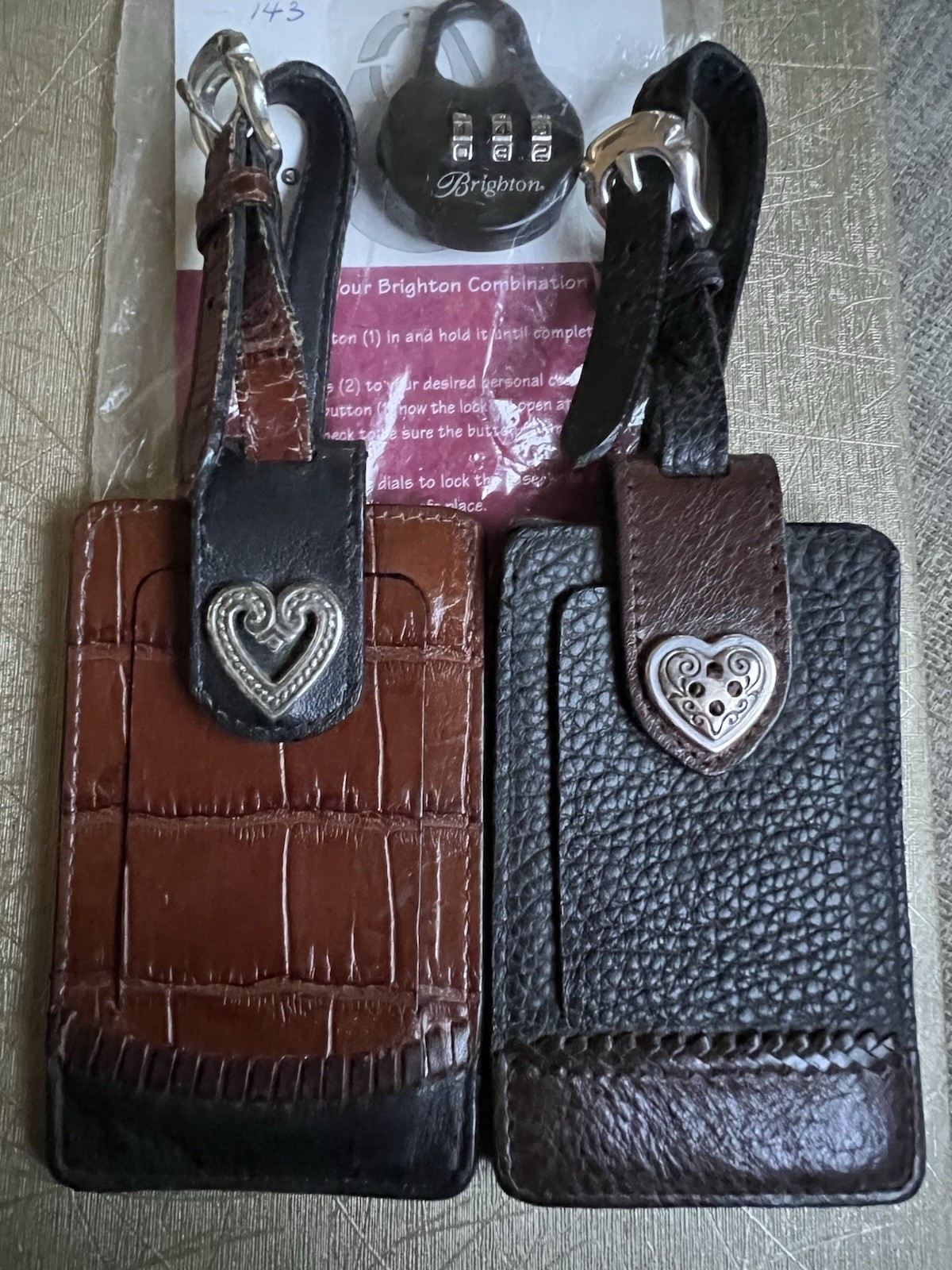 Brighton Luggage Lock & 2 Luggage Tags