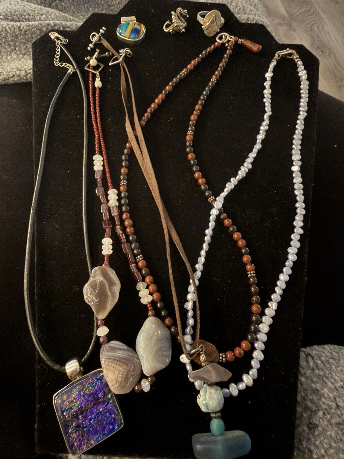 Sterling Silver Jewelry Lot 925 Not Scrap Necklaces Pin Ring Pendant 93 Grams