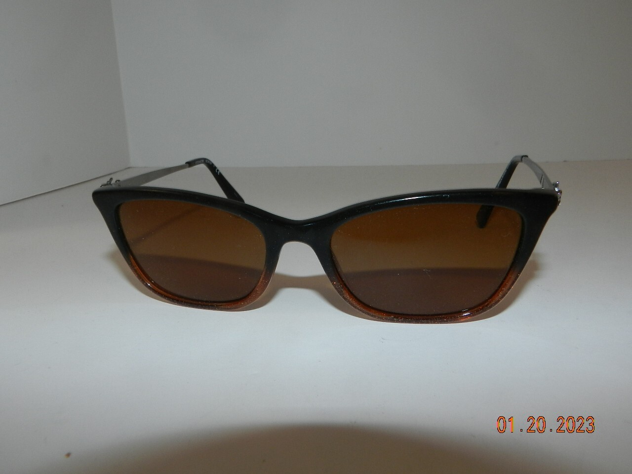 Coach Eyeglasses 5475 black amber glitter gradient Frame 52-17-140 remove lenses