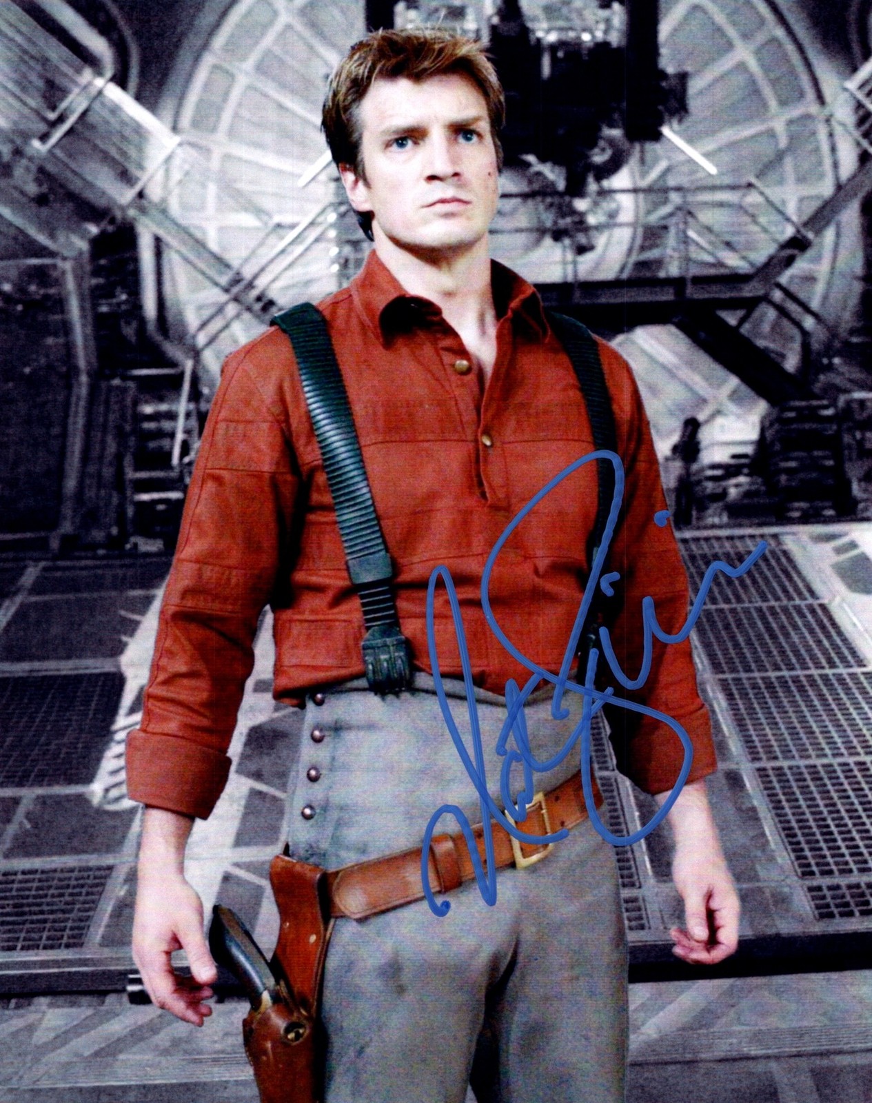 Nathan Fillion Firefly Medium Shot Signed Autographed Photo Authentic 8X10 COA