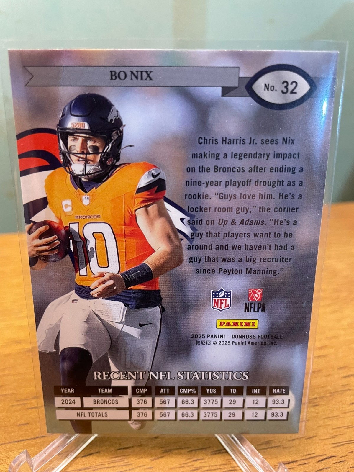 2025 Panini Donruss - Bo Nix #32 Retro - Broncos