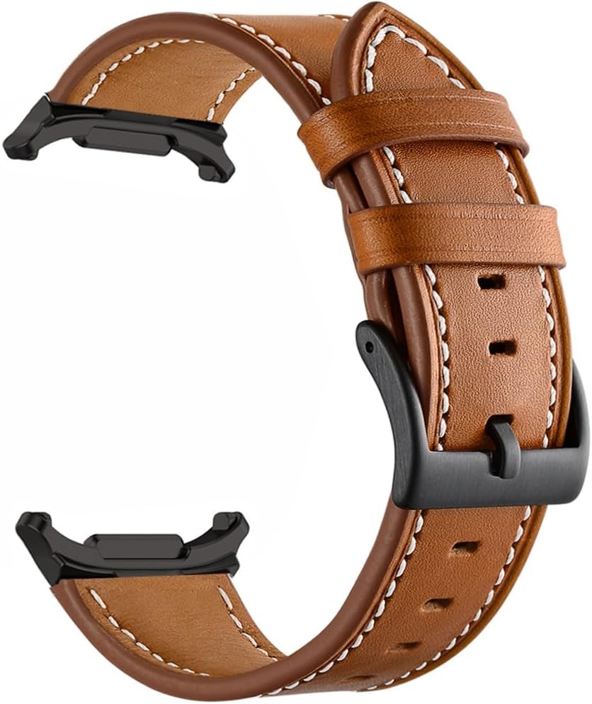 Light Brown Leather Strap for Samsung Galaxy Watch 8 Classic 46mm