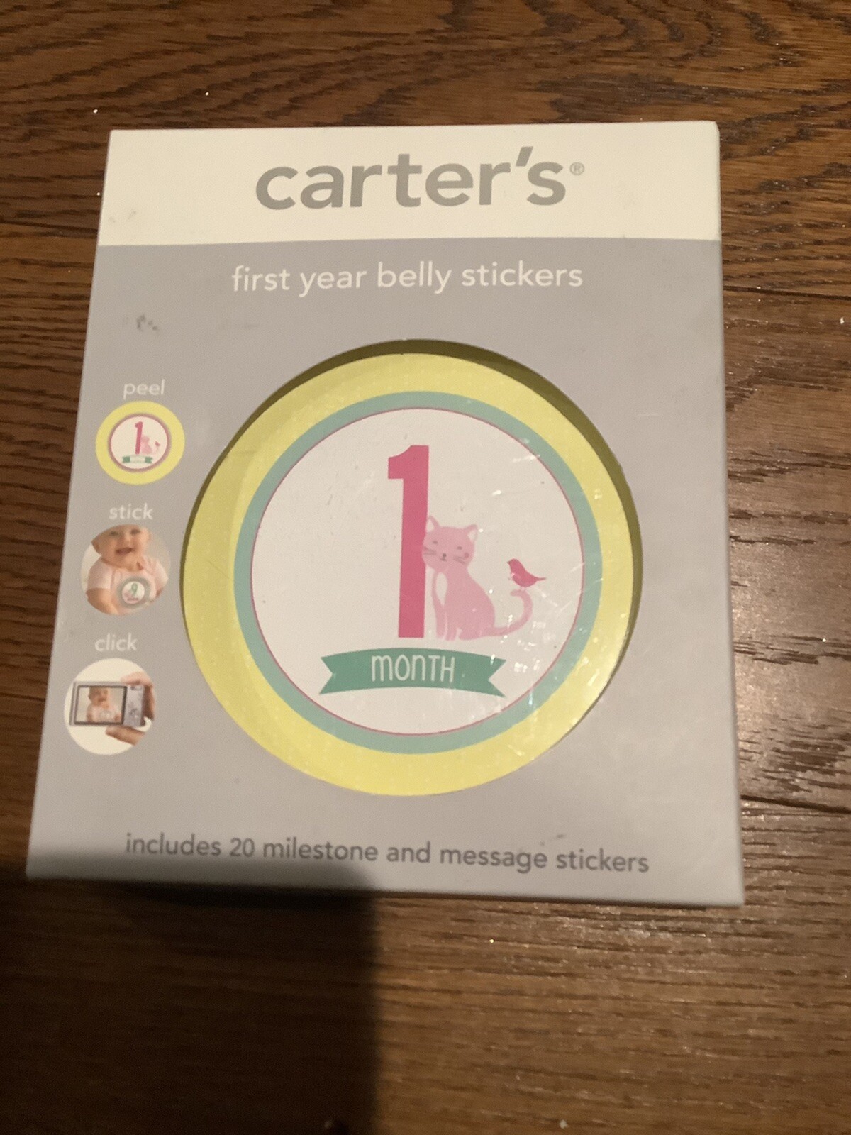 Carters First Year Baby Stickers 20 Milestone Message Stickers For Photos New