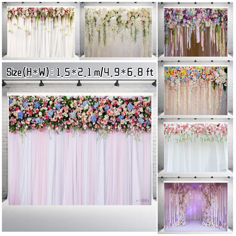 Wedding Photography Backdrop Background Photo Studio Prop Decor 4.9x6.8ft