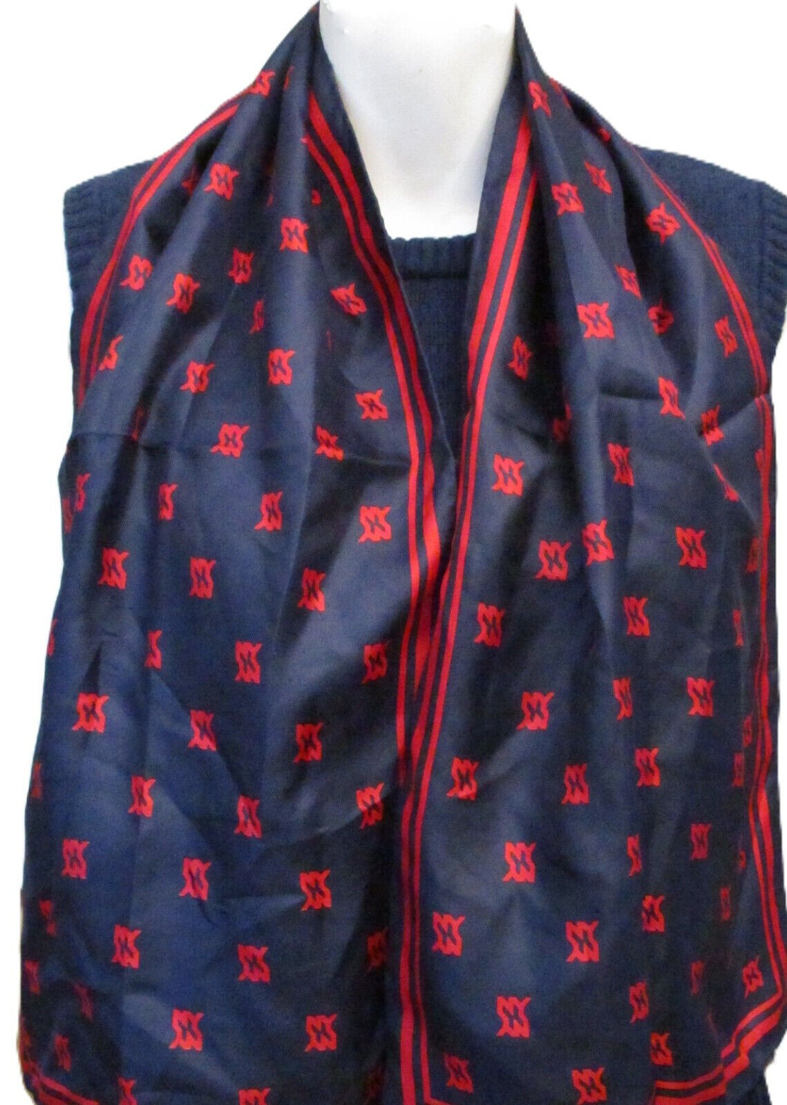 Vintage Warden-Brooks NYSE New York Stock Exchange Emblem Silk Scarf Hand Rolled