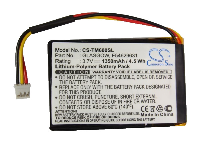 Battery 1350mAh Type F54629631 Glasgow for TomTom One V1