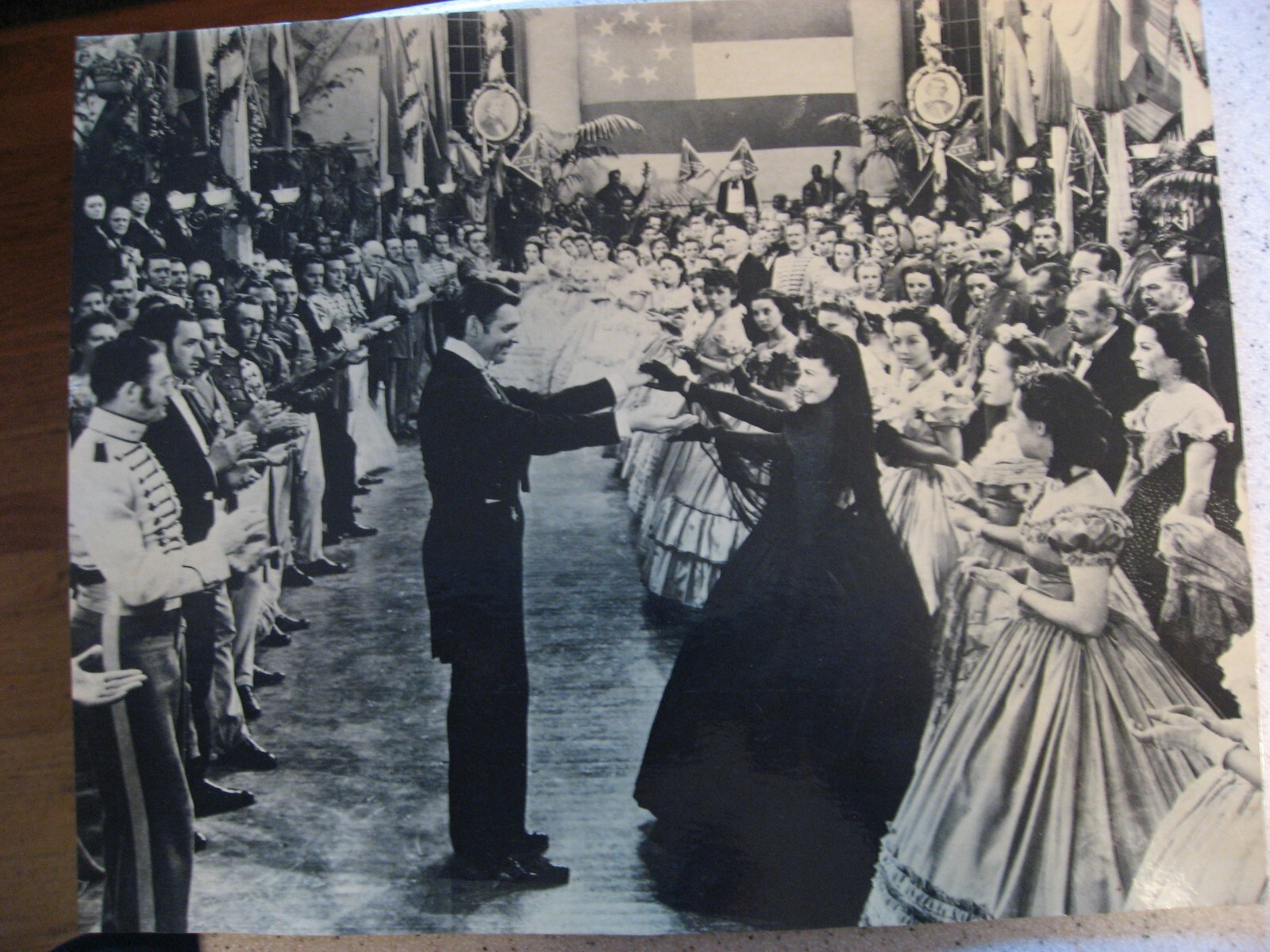 Vtg 1972 Freelance Press Photo Card Clark Gable, Vivian Leigh Gone with the Wind