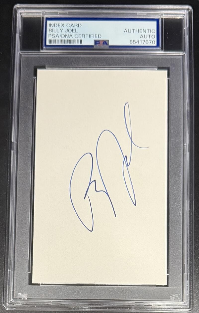 Billy Joel Piano Man Signed Autograph PSA/DNA Slabbed Encapsulated 3x5 Card COA