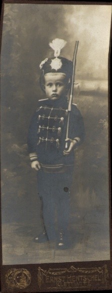CdV Child Portrait, Little Boy in Uniform, Photographer Ernst... - 11401703