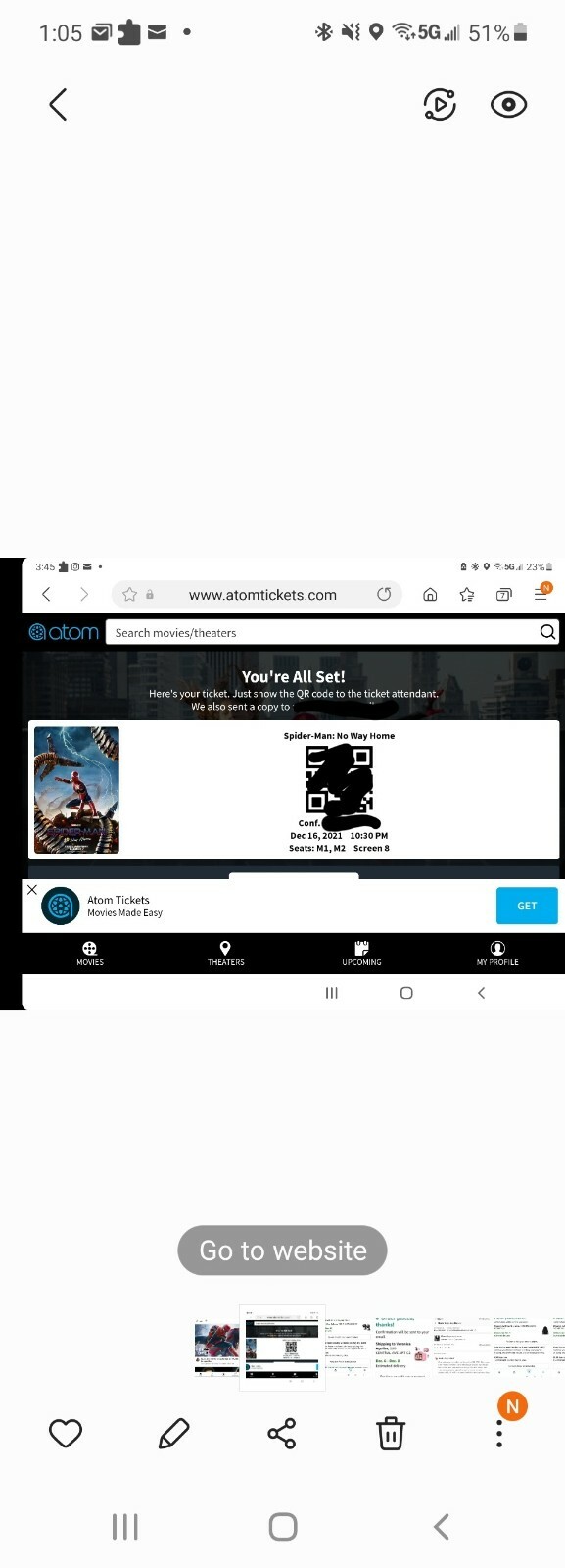 Spider man No Way Home 2 Tickets 