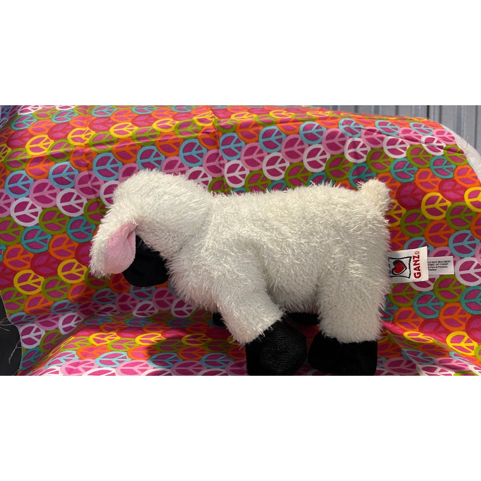 Ganz Webkinz White & Black Feet Sheep HM227 No Code Plush