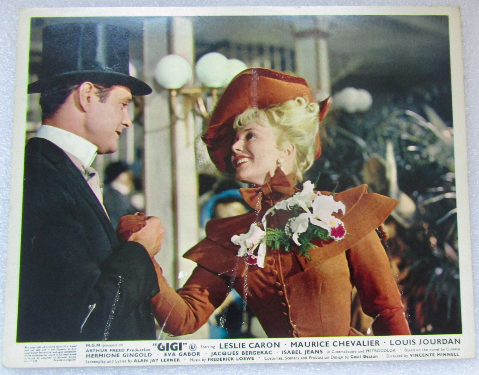 GIGI - 1958 Lobby Card 10x8 - Leslie Caron, Maurice Chevalier, Louis Jourdan #2