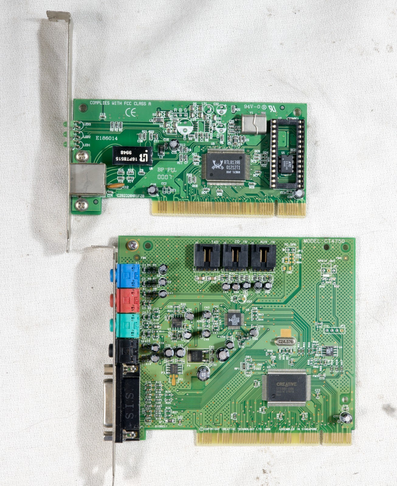 Vintage Creative Labs CT4750 Sound Blaster 128 + 10/100 NIC PCI ISAE28