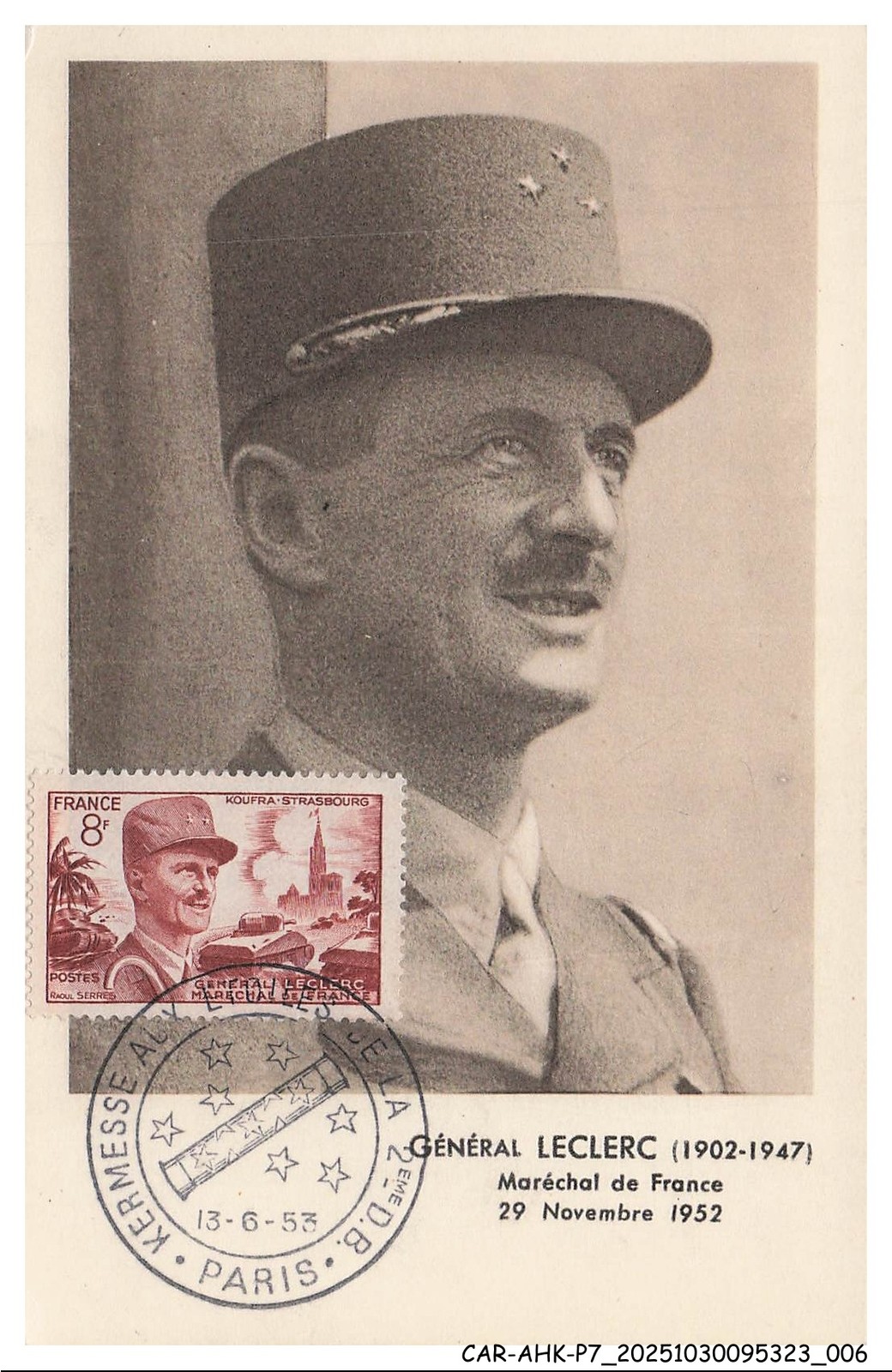CAR-AHKP7-0389-CARDS-MAXIMUM - PARIS - Général Leclerc - Maréchal De France