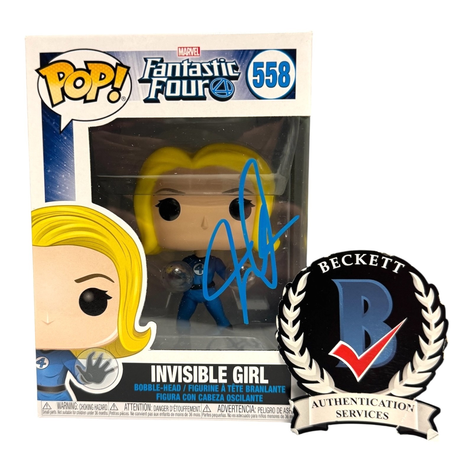 JESSICA ALBA SIGNED AUTOGRAPH FUNKO POP 558 FANTASTIC FOUR BECKETT BAS