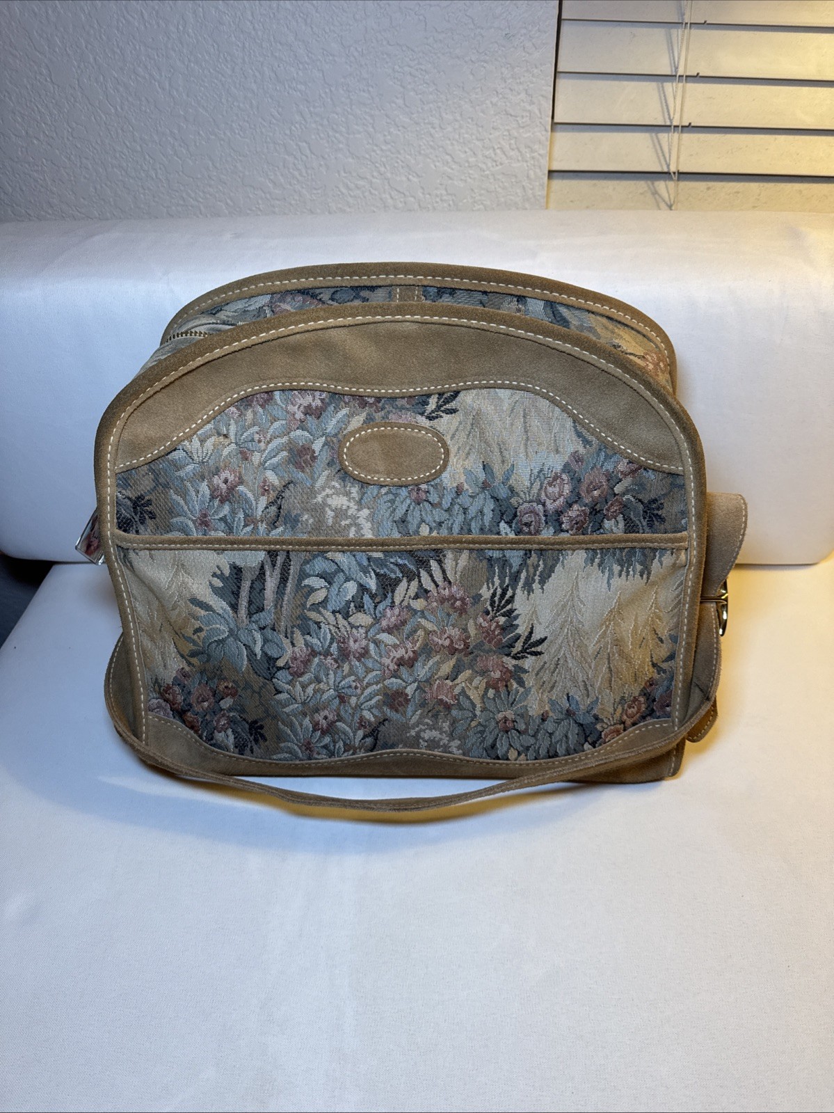 French Luggage Company Paradise Series Floral Overnight Bag, Vintage 1978-- 83