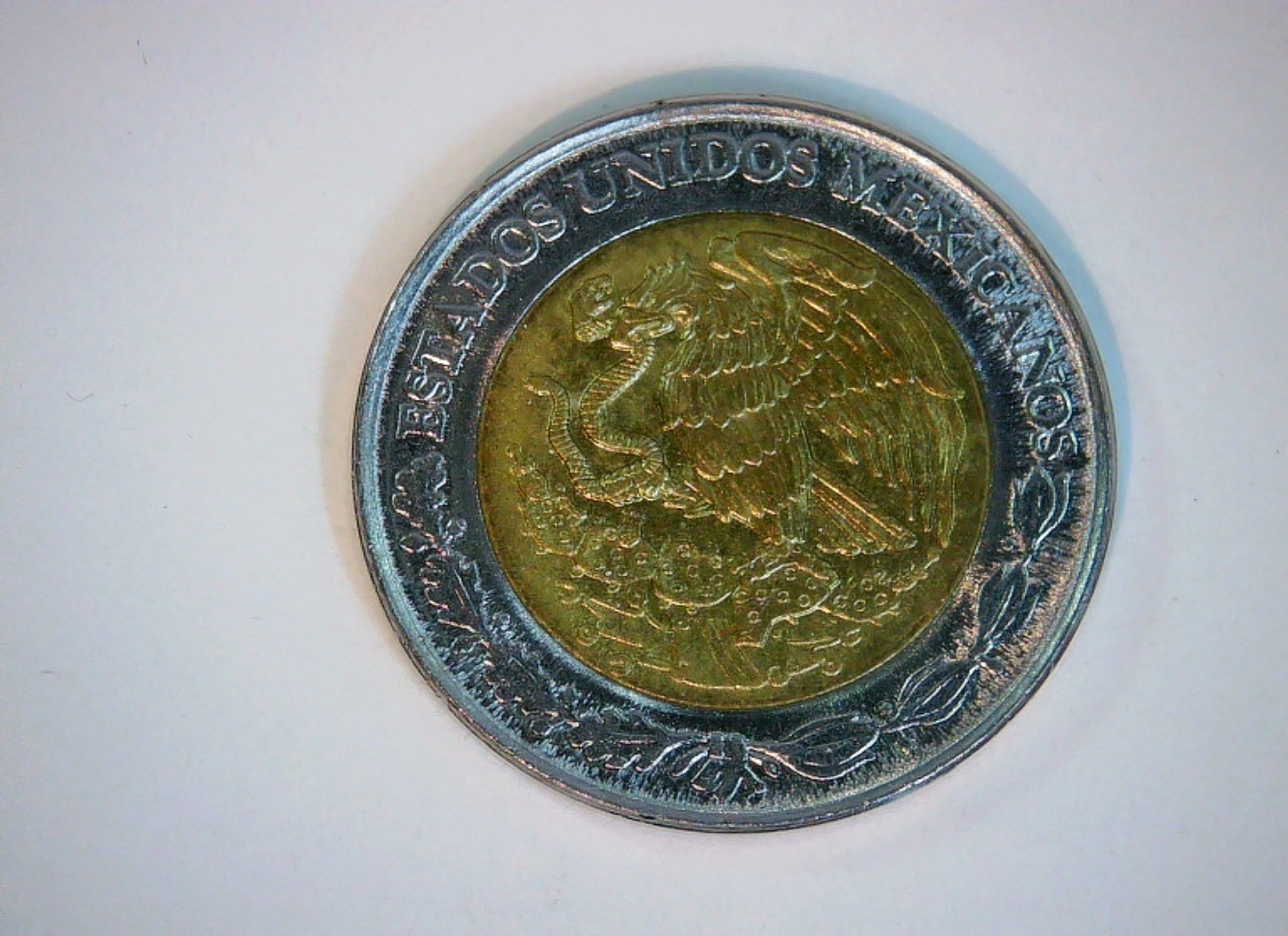 Mexico 1992 5 Nuevos Pesos Mexico 5 Nuevos Pesos (bimetallic, Eagle/Coat of Arms