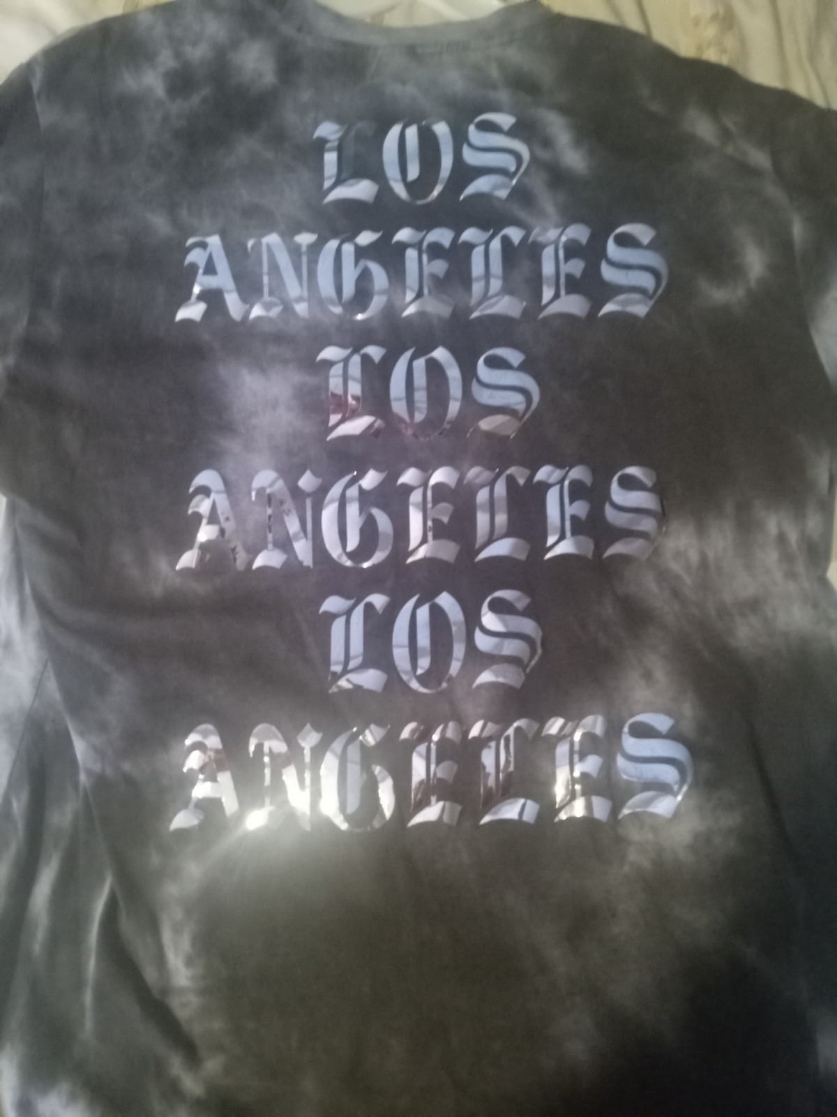 RARE VICTORIOUS Los Angeles 2XL Shirt - Shiny Silver Lettering