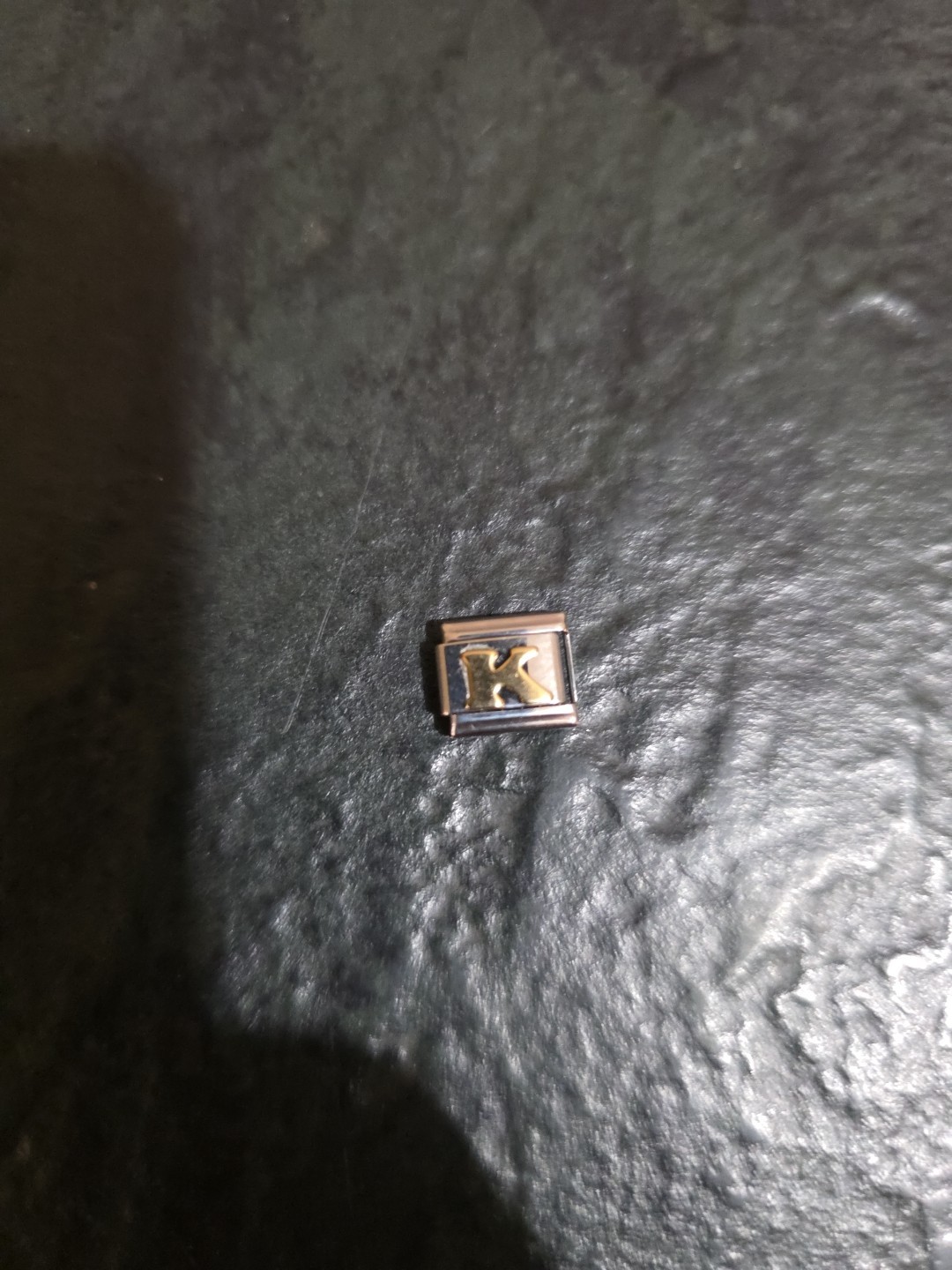 "K" Italian Charm Gold Plated Letter Bracelet Jewelry